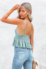Top de tirantes fruncido Smile Awhile