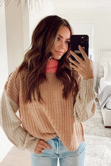 Suéter de punto de manga larga y cuello alto Loving My Life