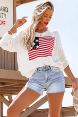 Suéter de punto de manga larga extragrande Find Your Way