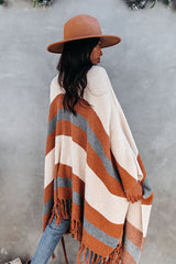 Weekend Chiller Striped Tassel Knit Cardigan