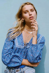 Newport Beach Vintage Boho Print Top