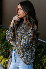 Evermore Floral Print Smocked Ruffle Top