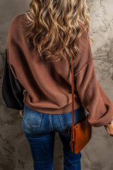 Suéter de manga larga con bloques de color acogedores Let's Go