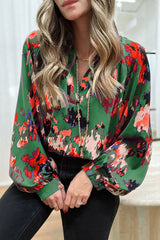 Never Been Better Floral Print Statement Sleeve Top
