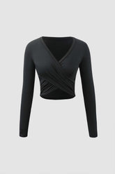Cross Front Long Sleeve Top