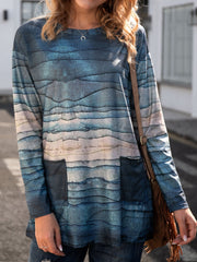 Camisetas casuales estampadas a rayas