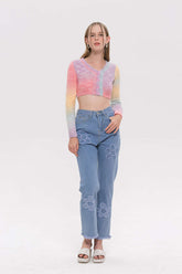 Cárdigan pastel de vacaciones de algodón de azúcar