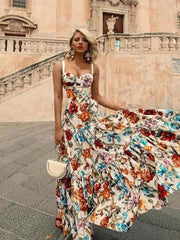 Vestido largo maxi vestido swing