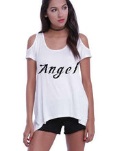 Camisetas florales de manga corta con hombros descubiertos