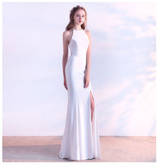 Sofia Neckholder-Langkleid aus Satin