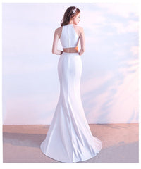 Sofia Neckholder-Langkleid aus Satin