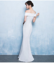 Diva Strapless High Slit Formal Dress