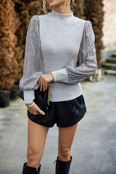 Top de manga larga con lentejuelas Under The Lights