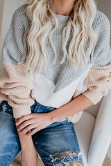 Suéter de punto a rayas con pintura de caramelo