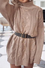 Vestido suéter de cuello alto Morning Chill