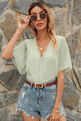 Dream Date Swiss Dot Lace Top