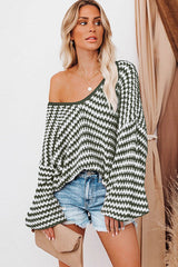 Suéter de punto a rayas para escapadas de fin de semana