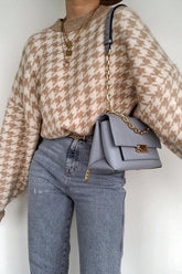 Suéter de punto pata de gallo calentito