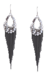 Pendientes elegantes colgantes de guijarros