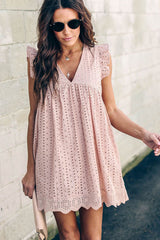 Glory of Love Pocket Hollow-Out Dress