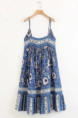 A-Linien-Midikleid mit Vintage-Blumendruck