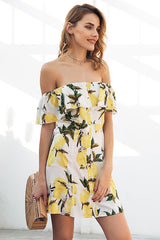 Lindo minivestido con botones de limón