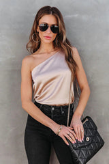 Effortless Endeavor One Shoulder Cami Top