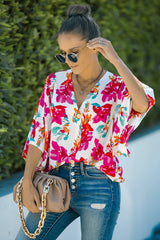 Grow Toward Love Print Button Up Top