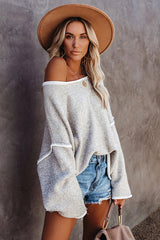 Suéter de punto con hombros caídos Keep You Close