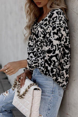 Mood Setter Polka Dot Print Button Down Top