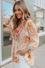 Everyday Cutie Boho Embroidery Long Sleeve Top