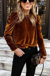 Make Your Day Velvet Long Sleeve Top
