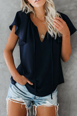 Sweet Like Me Ruffle Short Sleeve Top