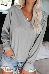 Mi querido top de punto con cuello en V