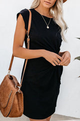 Vestido mini recto de manga corta Love and Joy