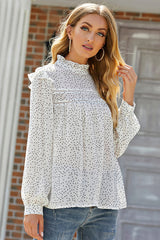 Rules Of Romance Ruffled Dot Top