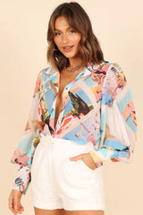 Sunny Side Of Life Floral Print Long Sleeve Top
