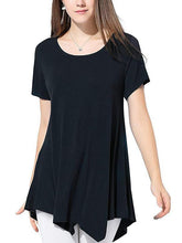 Camiseta de manga corta con cuello redondo para mujer de talla grande