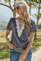 Be My Muse Lace Short Sleeve Tee
