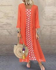 Zweiteiliges Kleid, langes Maxikleid