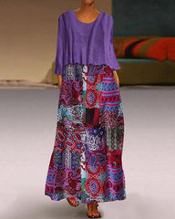 Zweiteiliges Kleid, langes Maxikleid