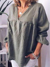 Blusas casuales de mujer con cuello en V liso