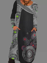 Vestido estilo étnico estampado vestidos largos vestidos maxi