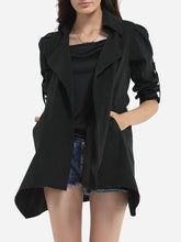 Pockets Decorative Buttons Collarless Dacron Plain Trench Coats