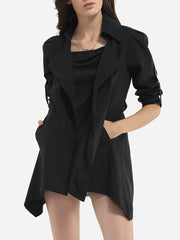 Taschen Dekorative Knöpfe Kragenloser Dacron Plain Trenchcoats