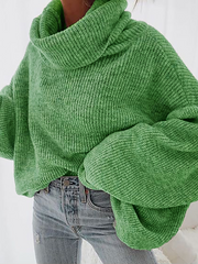 Lässiger, schlichter, lockerer Pullover in Übergröße