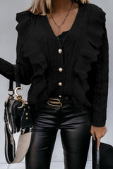 Suéter de punto con volantes Constantly Cute