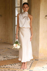 Celebrated Vibe One Shoulder Sleeveless Midi Dress