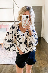 Top con cuello en V y estampado "Keep Things Classy"