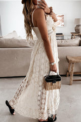 Come To Me – High-Low-Maxikleid mit Spitzenquaste